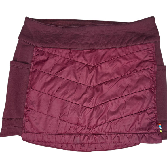 SmartWool Smartloft Quilted Insulated Merino Wool Mini Skirt Black Cherry XS - Picture 1 of 10